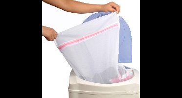 *** 2x Grote Waszak Met Rits - Waszak - Lingeriezak - Lingerie Wassen - Voorzichtig Wassen - Met ritssluiting - Zak voor in wasmachine - Maat L - 50X60CM - van Heble® ***