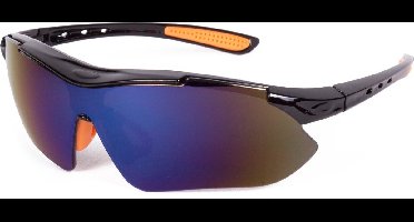 Hofftech Ski leraar verkleed bril - zwart - kunststof - UVA/UVB bescherming