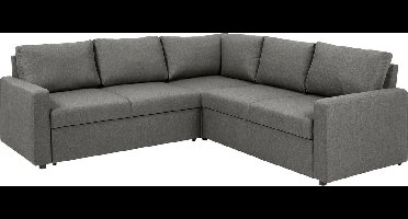 Sacramento hoekbank verborgen opslag en uitschuifbaar bed lichtgrijs.