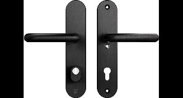 AXA Veiligheids Deurbeslag set - Oval Plus - Deurkruk Aluminium - SKG3 - PC85 met kerntrekbeveiliging