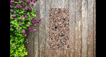 Tuinposter Bruin - Graniet - Keien - 30x60 cm - Tuindoek