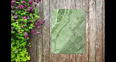 Tuin decoratie Kristallen - Groen - Wit - Graniet - 30x40 cm - Tuindoek