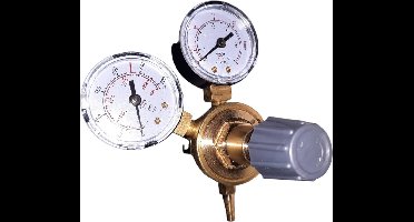Autogeenlassen CO2 Lassen menggas argon reduceerventiel gasdrukregelaar drukregelaar gasflessen mig mag lift tig Drukregelaar voor gasflessen met argon (Ar) of kooldioxide (C O 2), inlaatdraad B21,8 x 1/14, uitlaatdraad G 1/8 + slangaansluiting