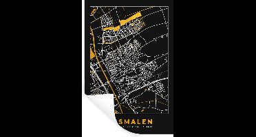 Muurstickers - Sticker Folie - Rosmalen - Plattegrond - Stadskaart - Kaart - Black and Gold - 20x30 cm - Plakfolie - Muurstickers Kinderkamer - Zelfklevend Behang - Zelfklevend behangpapier - Stickerfolie