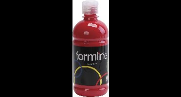 Tempera Verf Mat, donkerrood, 500 ml/ 1 fles