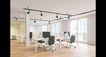 LED Railverlichting - Track Spot - Trion Dual Ribon - 2 Fase - 3.5W - Warm Wit 3000K - Dimbaar - Rechthoek - Mat Nikkel - Aluminium