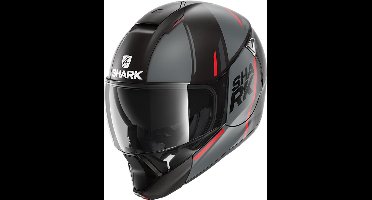 SHARK EVOJET VYDA MAT Motorhelm Systeemhelm Zwart Antraciet Rood - Maat XS