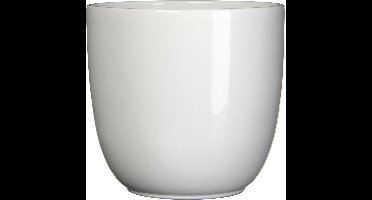 Mica Decorations Bloempot/plantenpot - wit - keramiek - D28 cm x H25