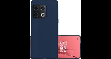 Hoesje - Geschikt voor OnePlus 10 Pro - Sterk & Shockproof - Hoes Cover - Siliconen Case - Donkerblauw