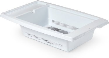 Keuken gootsteen/aanrecht/wasbak kunststof vergiet/afdruiprek van 43 x 27 x 10 cm wit - Handige keuken artikelen