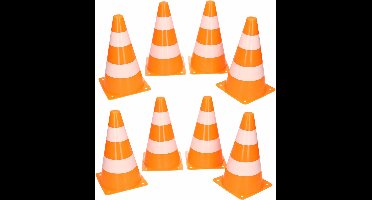 Sport pionnen - 16x stuks - sport en spel kegels - oranje - 26 cm - veldsporten