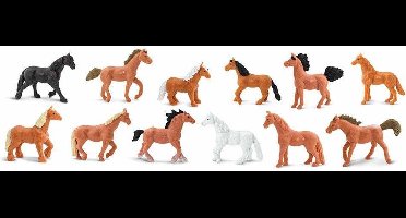 Speelfigurenset Horses Junior Bruin/zwart/wit 12-delig