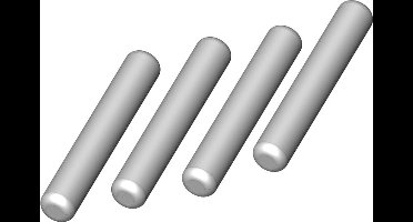 Team Corally - Wheel Axle Pin - ø2x12 - Steel - 4 Pcs