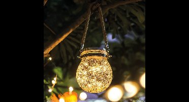 Solar tuinverlichting - Hanglamp/tafellamp buiten 'Betsy' - Camping verlichting oplaadbaar - Kampeerlamp - Warm Wit licht - Buitenlamp op zonne-energie