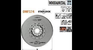 CMT - Ronde BIM multitoolzaagblad voor metaal en hout, 85mm - Zaagblad - Zagen - Hout - 5 Stuk(s)
