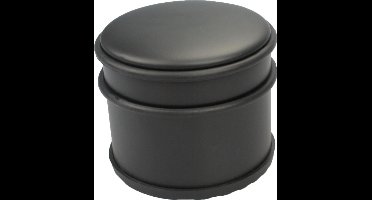 GS deurstopper zwart 1,1kg - Voor binnen en buiten - Deurbuffer Ø9 x 8 cm