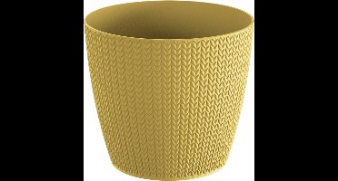 Prosperplast Plantenpot - mosterdgeel - kunststof - D19 x H17 cm - Stijlvol - buiten/binnen