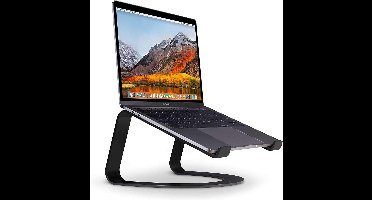Laptop standaard - Ergonomische Curve voor MacBooks en Laptops matzwart