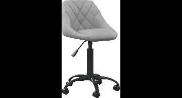 vidaXL - Kantoorstoel - fluweel - lichtgrijs