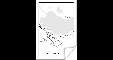 Poster Kaart - Plattegrond - Stadskaart - Langwarder Wielen - 20x30 cm