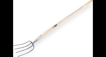 Mestvork 4 tanden BLAUW met steel 135 cm