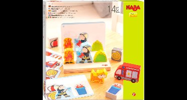 HABA Stapelspeelgoed Brandweer - Houten blokken voor 1+ jaar - Fijne motoriek