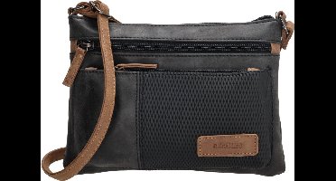 Beagles Brunete Crossbody Schoudertas Handige ritsvakjes - Dames Tas - Zwart