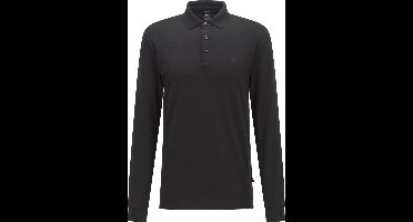 Hugo Boss - Longsleeve Polo Pado Zwart - Regular-fit - Heren Poloshirt Maat XXL