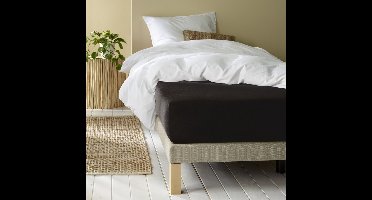 Moodit Hoeslaken Alina Black - 160 x 200 cm - Katoen Jersey