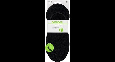Apollo - 6-Pack - Bamboe Footies - Badstof Voetbed - Hypoallergeen - Heren / Dames - zwart - 43-46 - 121476000