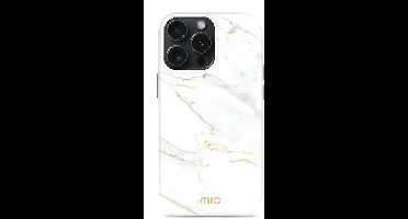 MIO MagSafe Apple iPhone 15 Pro Hoesje | Hard Shell Back Cover | Geschikt voor MagSafe | White Marble