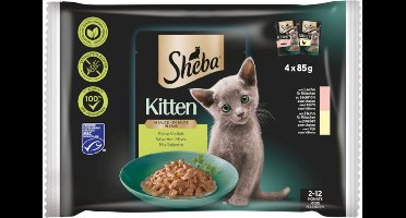 Sheba Natvoer voor Kitten Pouch 4x85g