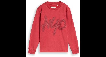 Tom Tailor - Sweatshirt met opschrift - Maat 152 - fresh cardinal red