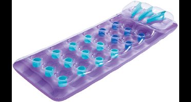 Bestway Luchtbed - paars - met hoofdkussen - 188 cm - zwembad luchtmatras - strand opblaas speelgoed - luchtbedden