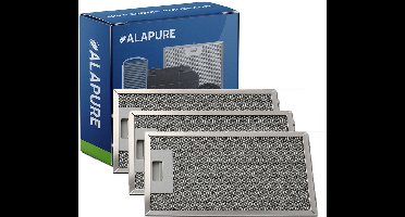 3x Metaalfilter voor Novy 563-8045 / 6830020 308x148mm