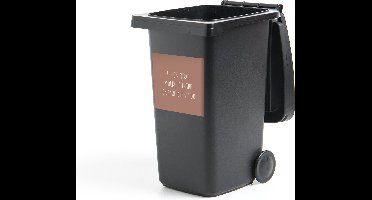 Container sticker Engelse quote The only bad workout is the one you didn't do bruine achtergrond - 40x40 cm - Kliko sticker