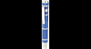 Velleman Precisieschroevendraaier, 9 in 1, chroom-vanadium, niet-magnetisch, blauw