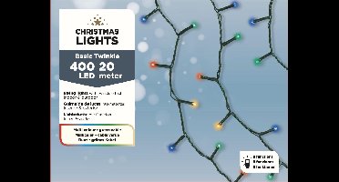 Lumineo Kerstverlichting - 8 functie effect - gekleurd - 400 lampjes - 20M