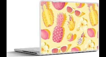 Laptop sticker - 12.3 inch - Zomer - Ananas - Geel - 30x22cm - Laptopstickers - Laptop skin - Cover