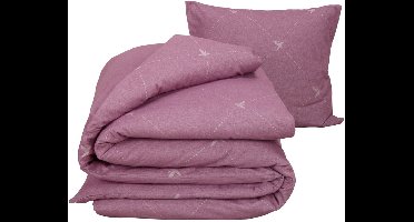 De Witte Lietaer Dekbedovertrek Katoen Flanel Piper - Eenpersoons - 140 x 200/220 cm - Roze