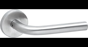 Deurkruk op rozet - RVS geborsteld - RVS - Artitec Wallebroek - Artitec Wallebroek Krukgarnituur Lima, RVS mat