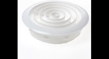 Nedco Ventilatierooster kunststof wit rond 12cm 514300 (Prijs per stuk)