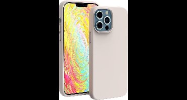Hoesje Geschikt voor iPhone 13 Pro – Liquid siliconen backcover – Pink Sand