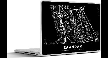 Laptop sticker - 13.3 inch - Kaart - Zaandam - Nederland - 31x22,5cm - Laptopstickers - Laptop skin - Cover