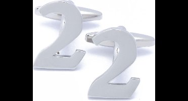 Manchetknopen - Cijfer Nummer 2 Twee