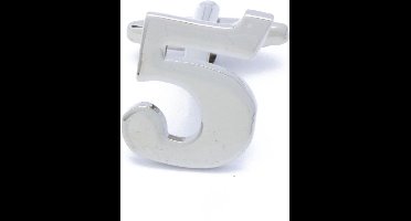 Manchetknopen - Cijfer Nummer 5 Vijf - 1 Stuk