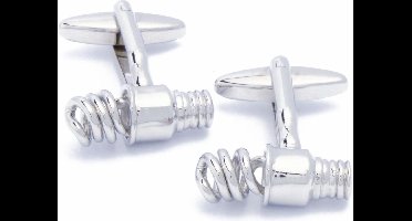 Manchetknopen - Spaarlamp Gloeilamp Lamp Zilver