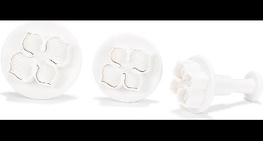 Patisse Uitsteekvormen Bloem Kunststof Wit 3-delig