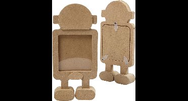 Staande fotolijst h: 17 cm uitsnede: 6x6 5 cm MDF 1stuk