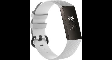Shop4 - Fitbit Charge 3 Bandje - Siliconen Wit